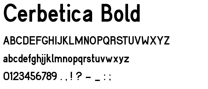 Cerbetica Bold font
